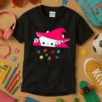 Cat Throwing Dice Tabletop Games Kids T-Shirt thumb 3