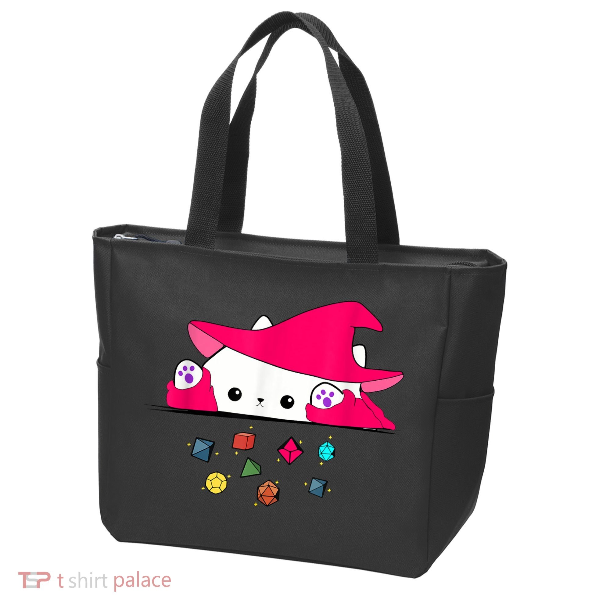 Cat Throwing Dice Tabletop Games Tote Bag