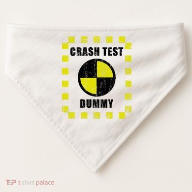 Crash Test Dummy Halloween Costume Funny USA-Made Doggie Bandana