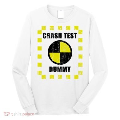 Crash Test Dummy Halloween Costume Funny Long Sleeve Shirt