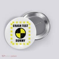 Crash Test Dummy Halloween Costume Funny Button thumb 0