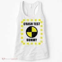 Crash Test Dummy Halloween Costume Funny Women's Tank Top thumb 0