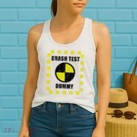 Crash Test Dummy Halloween Costume Funny Women's Tank Top thumb 2