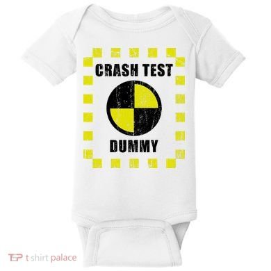 Crash Test Dummy Halloween Costume Funny Baby Bodysuit