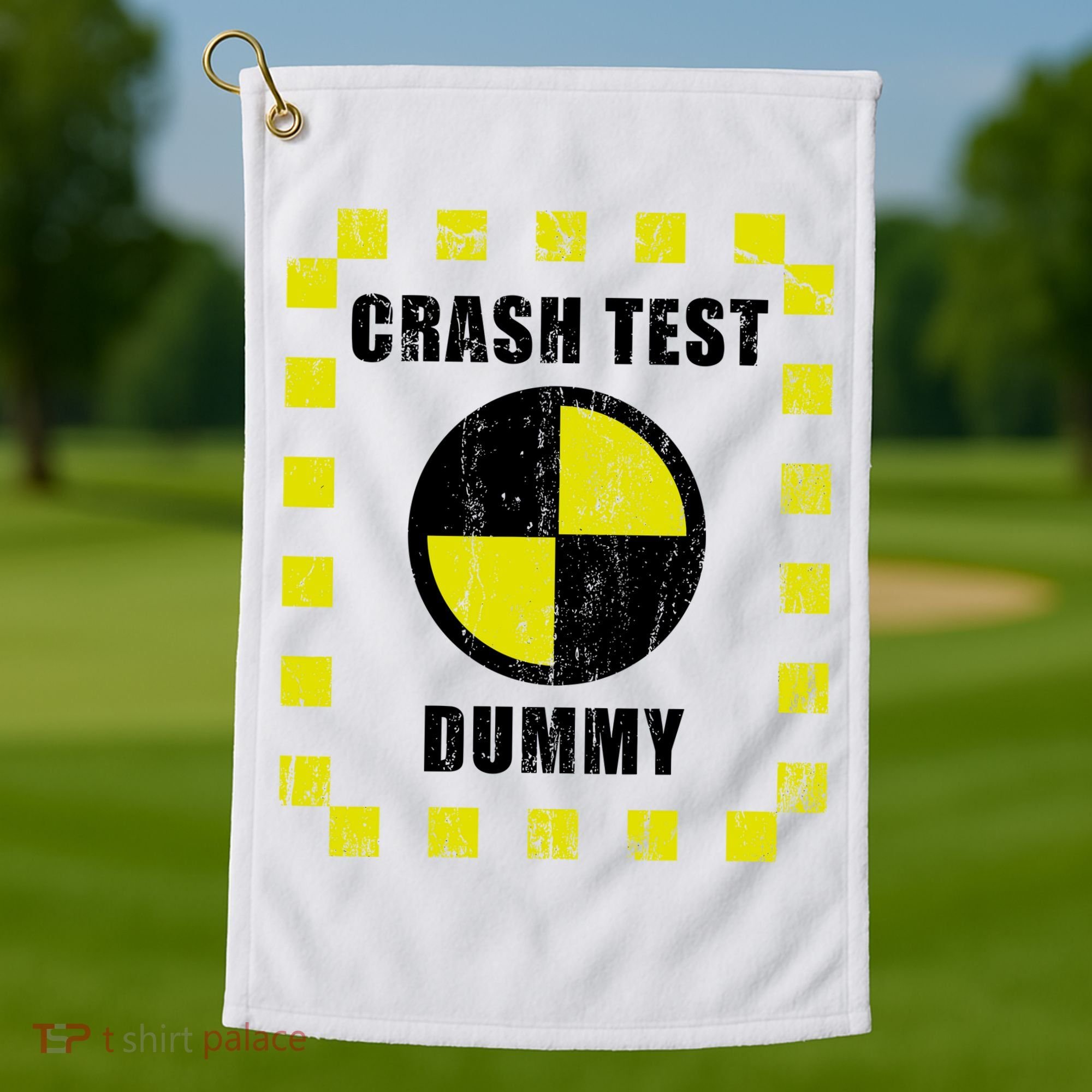 Crash Test Dummy Halloween Costume Funny Golf Towel