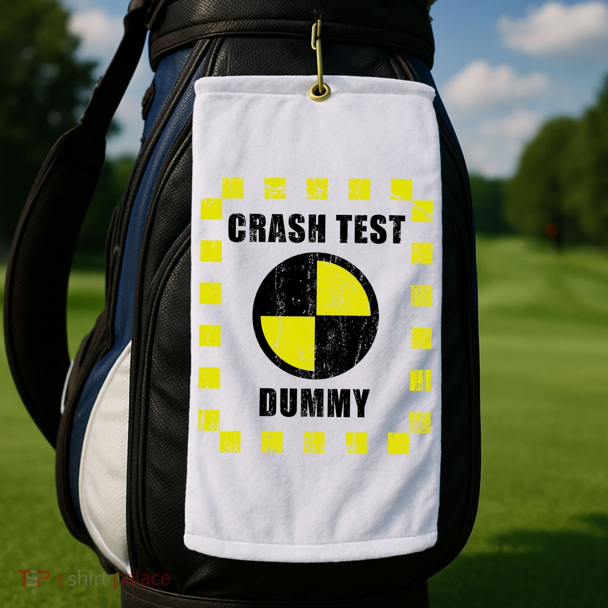 Crash Test Dummy Halloween Costume Funny Golf Towel