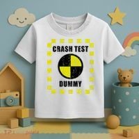 Crash Test Dummy Halloween Costume Funny Toddler T-Shirt thumb 3