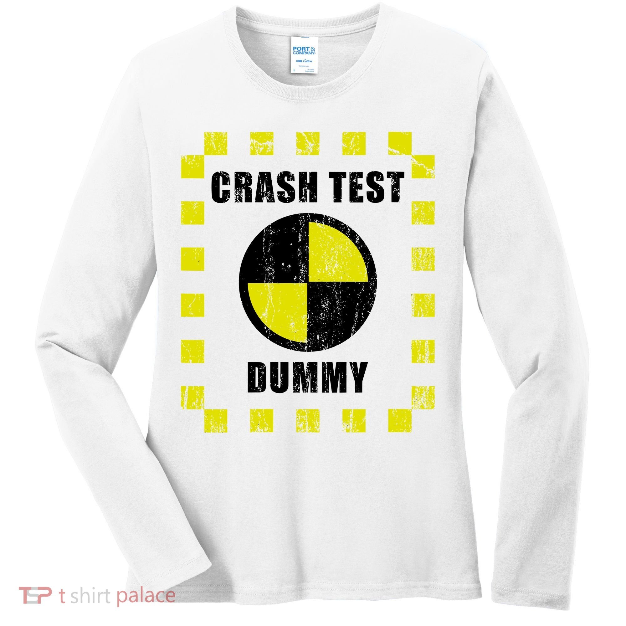 Crash Test Dummy Halloween Costume Funny Women's Long Sleeve Shirt