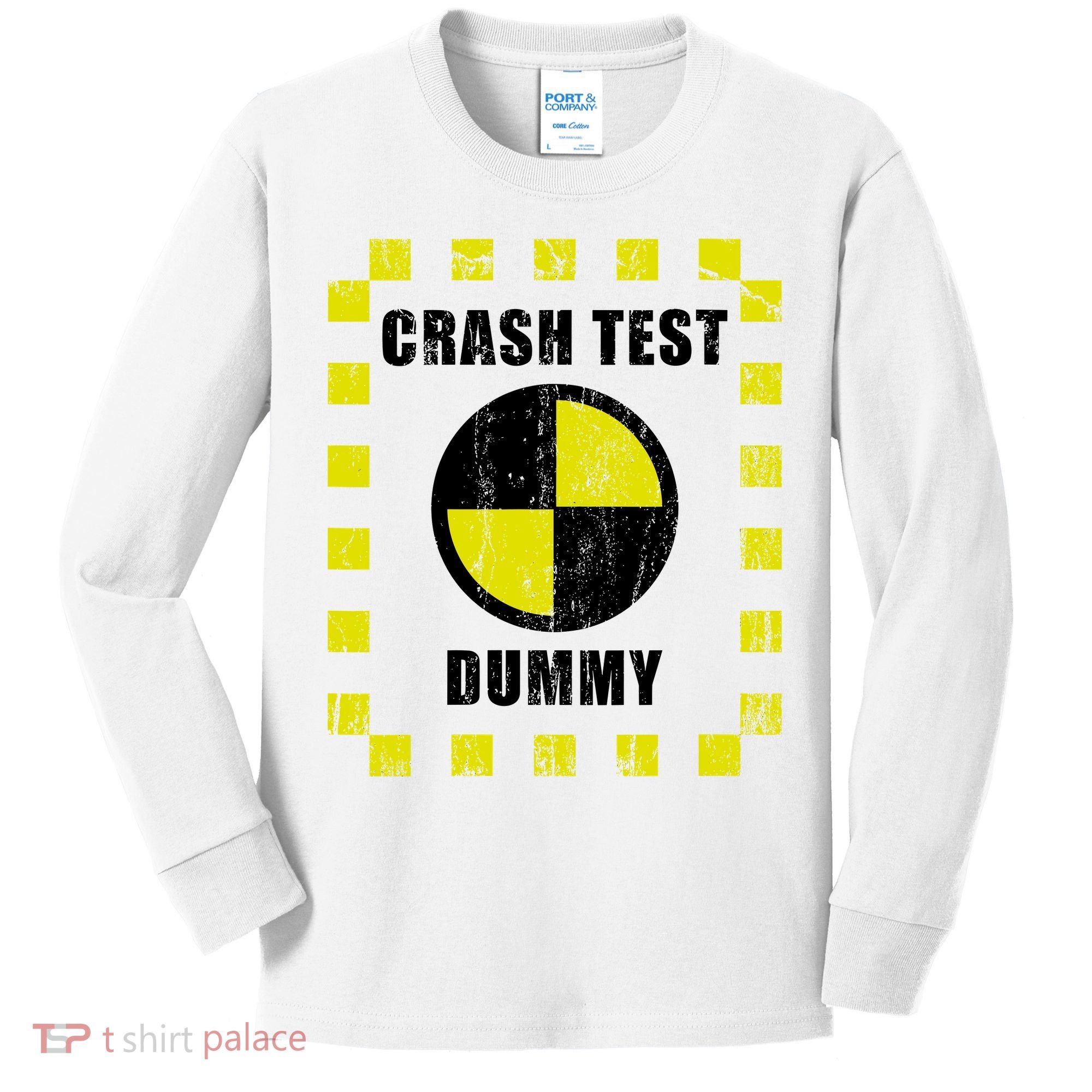 Crash Test Dummy Halloween Costume Funny Kids Long Sleeve Shirt