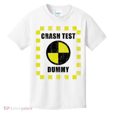 Crash Test Dummy Halloween Costume Funny Kids T-Shirt