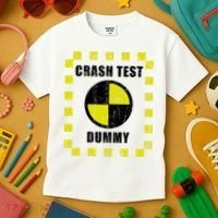 Crash Test Dummy Halloween Costume Funny Kids T-Shirt thumb 3