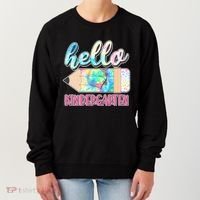 Cute Tie Dye Pencil Hello Kindergarten Women's Sweatshirt thumb 0