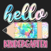 Cute Tie Dye Pencil Hello Kindergarten Women's Sweatshirt thumb 2