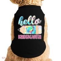 Cute Tie Dye Pencil Hello Kindergarten Doggie Tank thumb 0