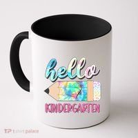 Cute Tie Dye Pencil Hello Kindergarten Coffee Mug thumb 0
