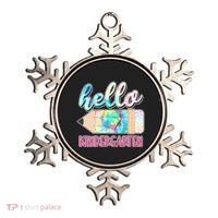Cute Tie Dye Pencil Hello Kindergarten Ornament thumb 0