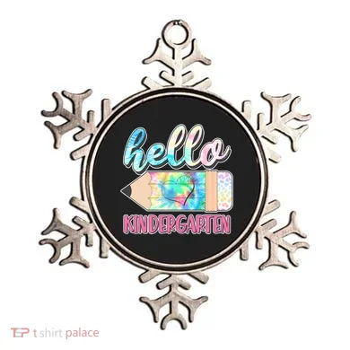 Cute Tie Dye Pencil Hello Kindergarten Ornament