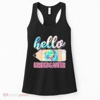 Cute Tie Dye Pencil Hello Kindergarten Women's Tank Top thumb 0