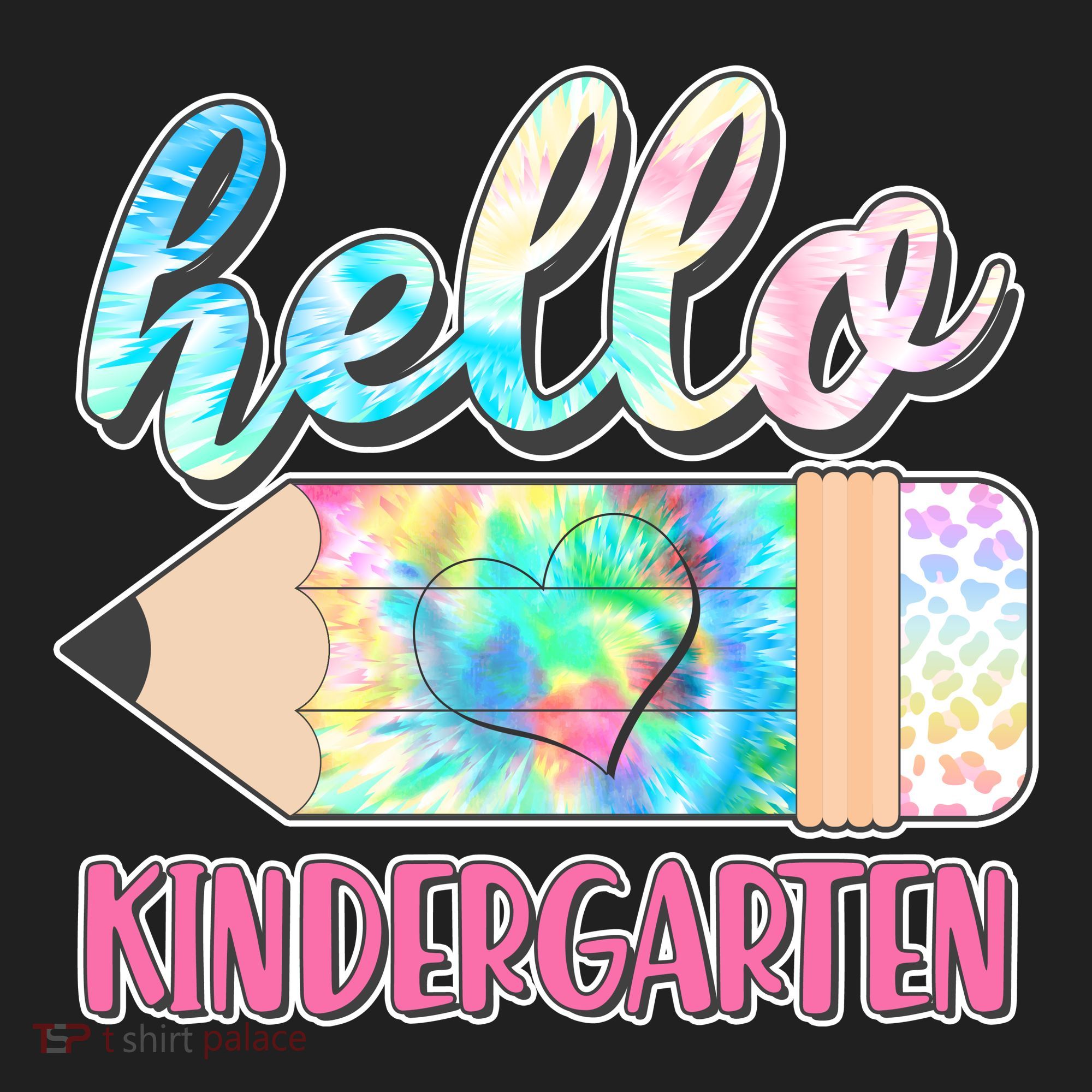 Cute Tie Dye Pencil Hello Kindergarten Hat