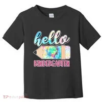 Cute Tie Dye Pencil Hello Kindergarten Toddler T-Shirt thumb 0