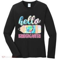 Cute Tie Dye Pencil Hello Kindergarten Women's Long Sleeve Shirt thumb 0