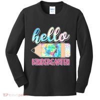 Cute Tie Dye Pencil Hello Kindergarten Kids Long Sleeve Shirt thumb 0