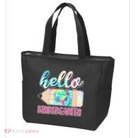 Cute Tie Dye Pencil Hello Kindergarten Tote Bag thumb 3