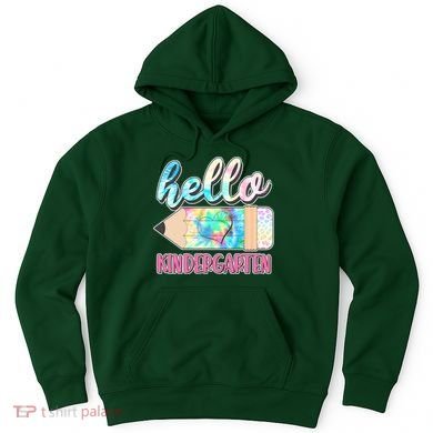 Cute Tie Dye Pencil Hello Kindergarten Hoodie