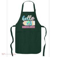 Cute Tie Dye Pencil Hello Kindergarten Apron thumb 0