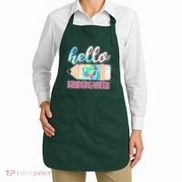 Cute Tie Dye Pencil Hello Kindergarten Apron thumb 2