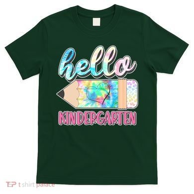 Cute Tie Dye Pencil Hello Kindergarten T-Shirt
