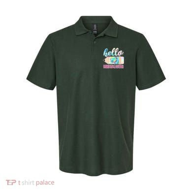 Cute Tie Dye Pencil Hello Kindergarten Polo