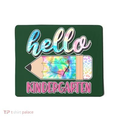 Cute Tie Dye Pencil Hello Kindergarten Mousepad