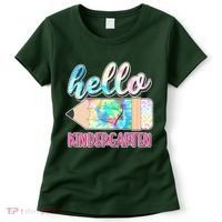 Cute Tie Dye Pencil Hello Kindergarten Women's T-Shirt thumb 0