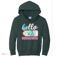 Cute Tie Dye Pencil Hello Kindergarten Kids Hoodie thumb 0