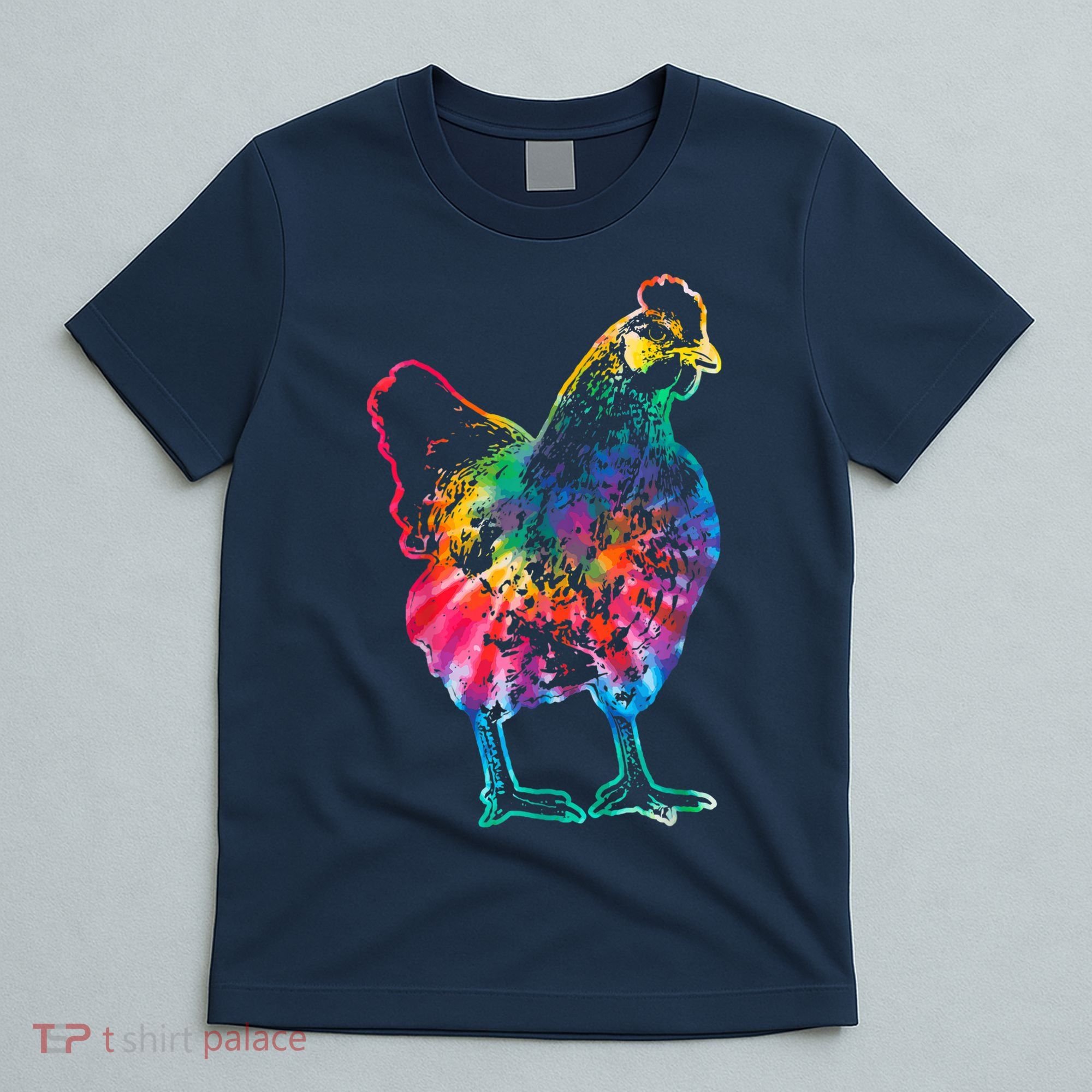 Chicken Tie Dye Hippie Poultry Farmer Farm Vintage Gift T-Shirt