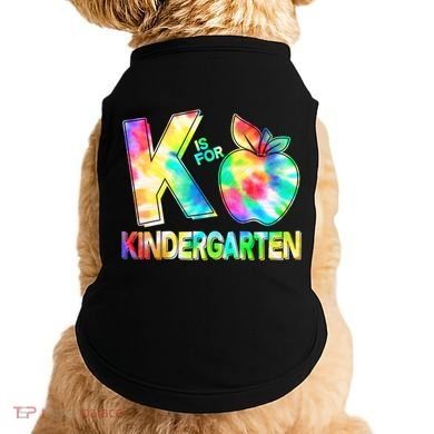 Cute Tie Dye K Is For Kindergarten Doggie Tank