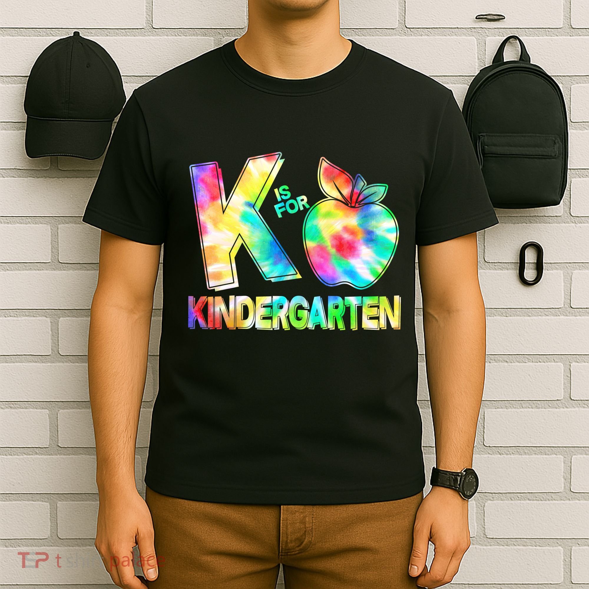 Cute Tie Dye K Is For Kindergarten T-Shirt
