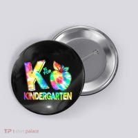 Cute Tie Dye K Is For Kindergarten Button thumb 0