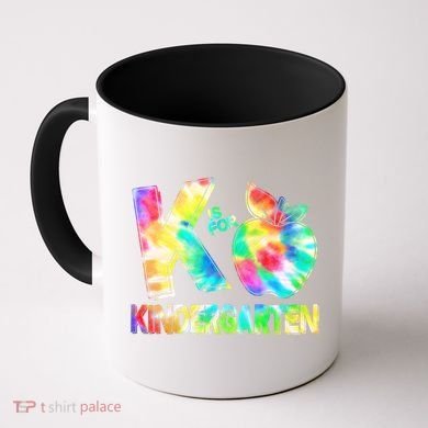 Cute Tie Dye K Is For Kindergarten Coffee Mug