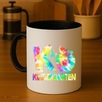 Cute Tie Dye K Is For Kindergarten Coffee Mug thumb 4