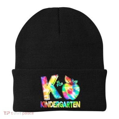Cute Tie Dye K Is For Kindergarten Beanie