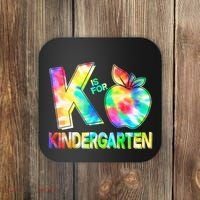 Cute Tie Dye K Is For Kindergarten Coaster thumb 0