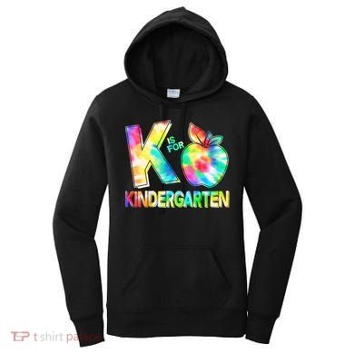 Cute Tie Dye K Is For Kindergarten Women's Hoodie