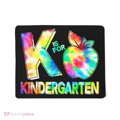 Cute Tie Dye K Is For Kindergarten Mousepad