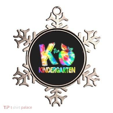Cute Tie Dye K Is For Kindergarten Ornament