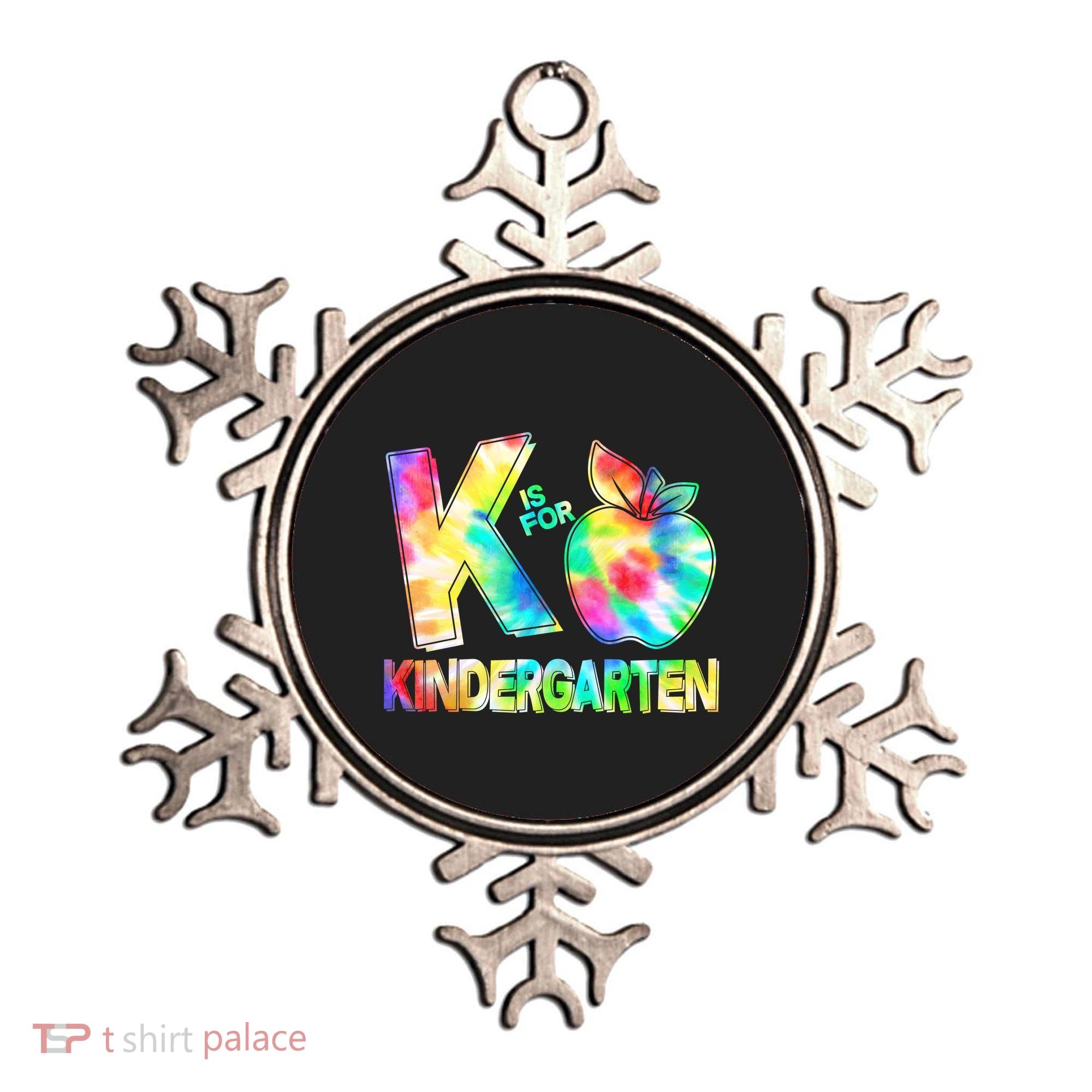 Cute Tie Dye K Is For Kindergarten Ornament