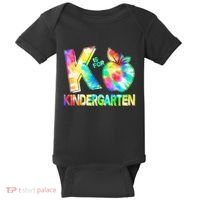 Cute Tie Dye K Is For Kindergarten Baby Bodysuit thumb 0