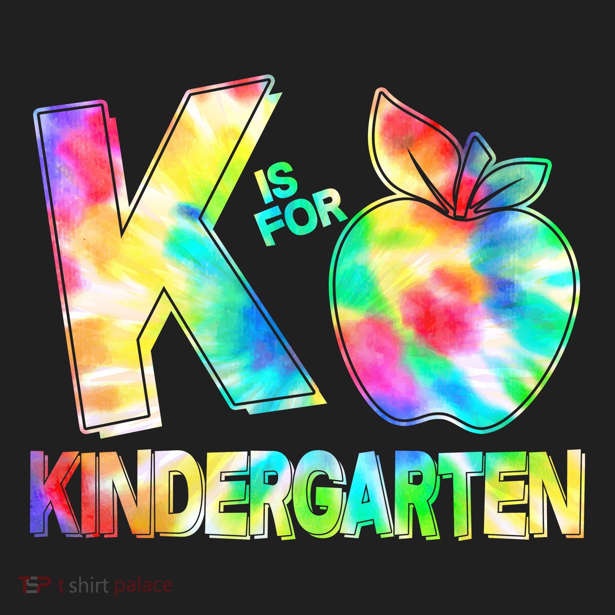 Cute Tie Dye K Is For Kindergarten Hat