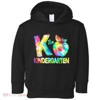 Cute Tie Dye K Is For Kindergarten Toddler Hoodie thumb 0